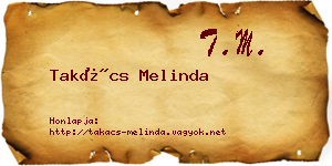 Takács Melinda névjegykártya