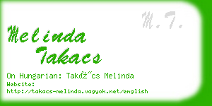 melinda takacs business card